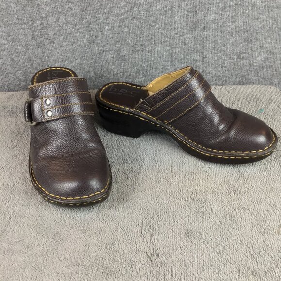 B.O.C. Born Concept Brown Leather Slip On Clog Sz 6 - Picture 2 of 10